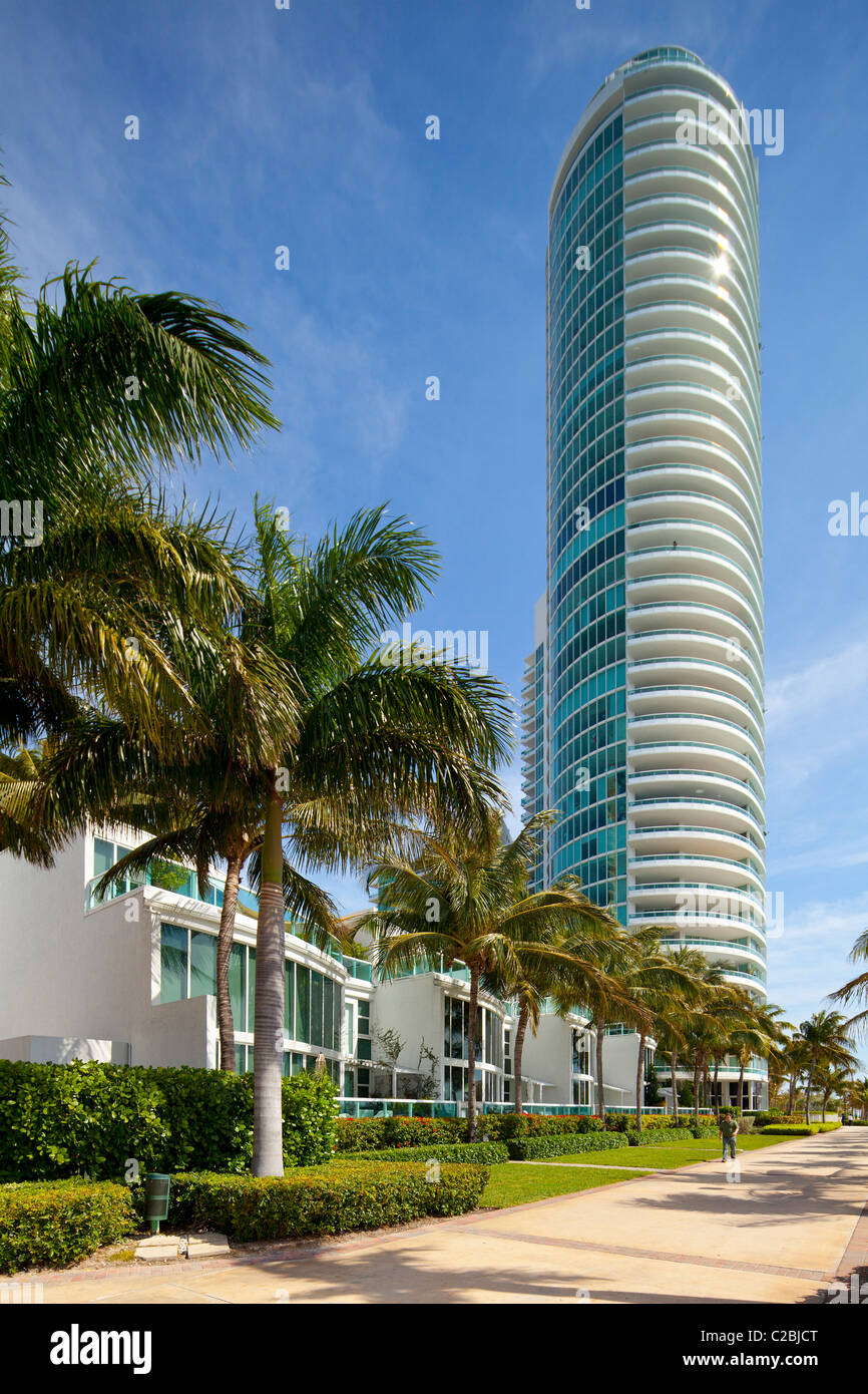 Miami Beach Marina condos Foto de stock