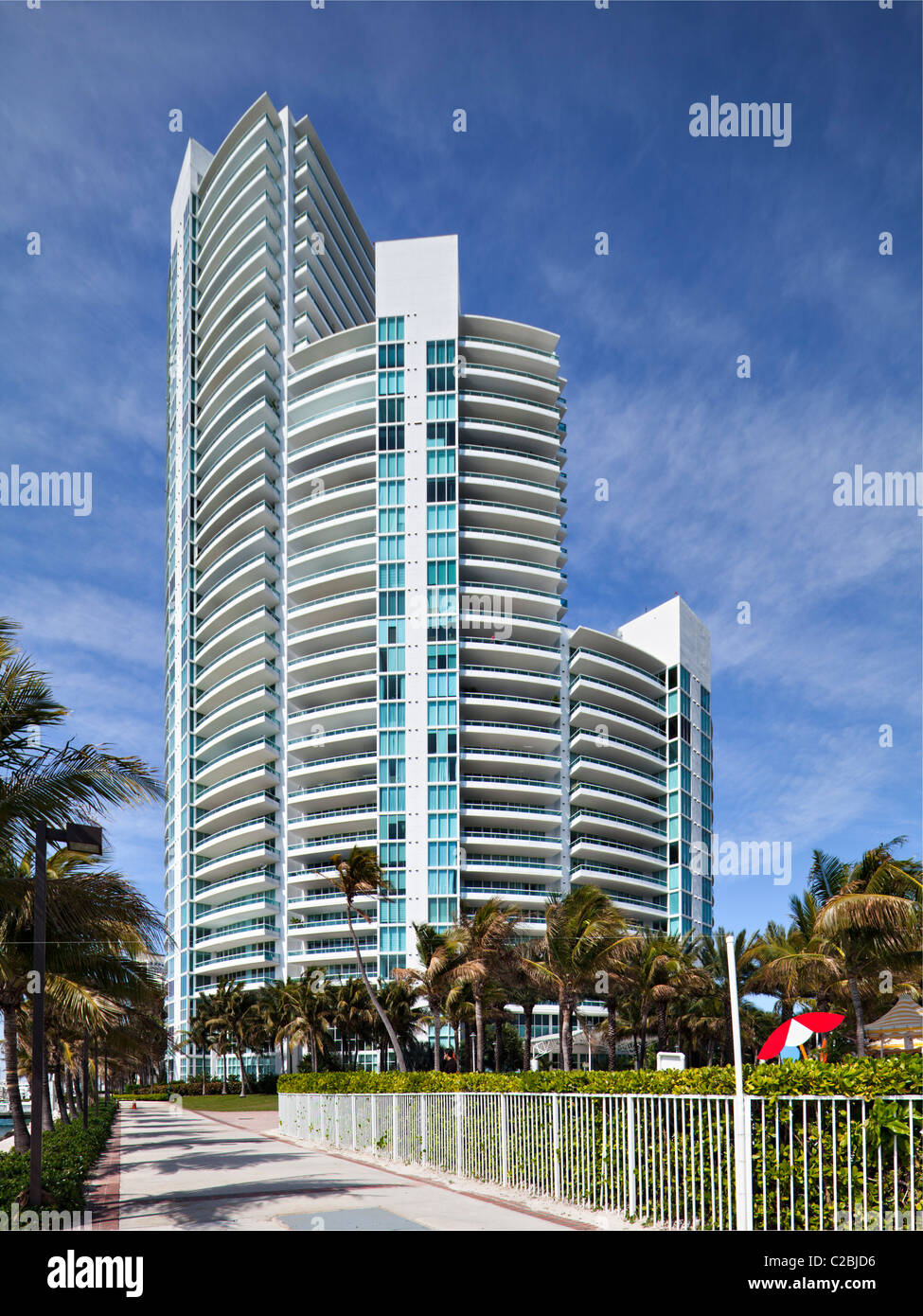 Miami Beach Marina condos Foto de stock