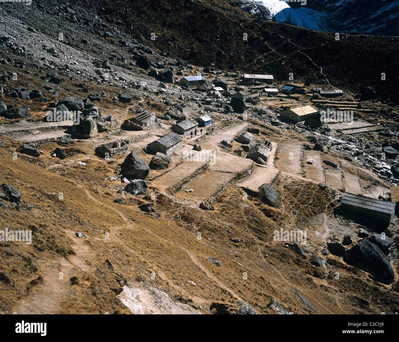 Khare Village Himalaya Nepal Foto de stock