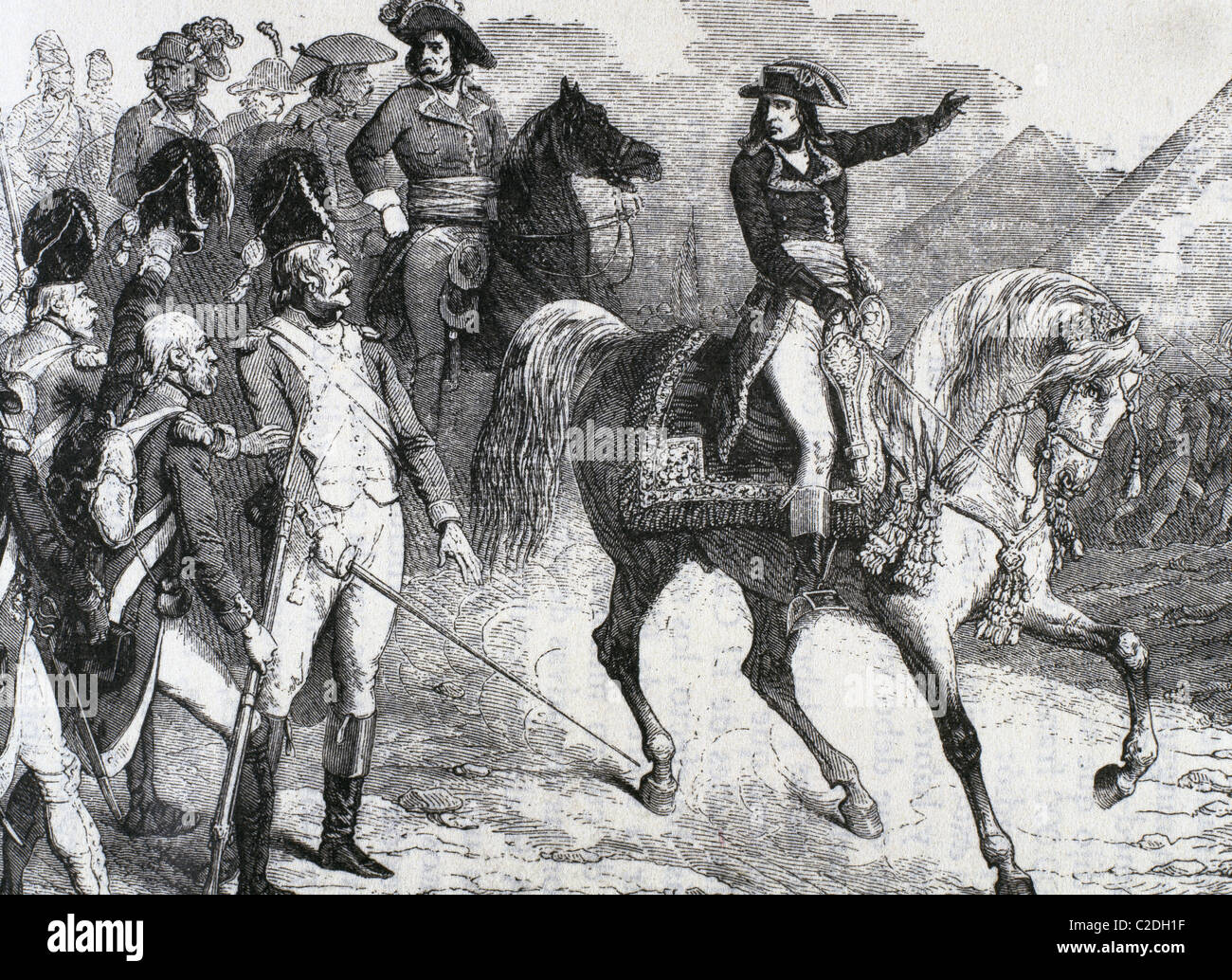 Napoleón Bonaparte (1769-1821). Líder político y militar de Francia y el emperador de los franceses en la batalla de las pirámides. Foto de stock