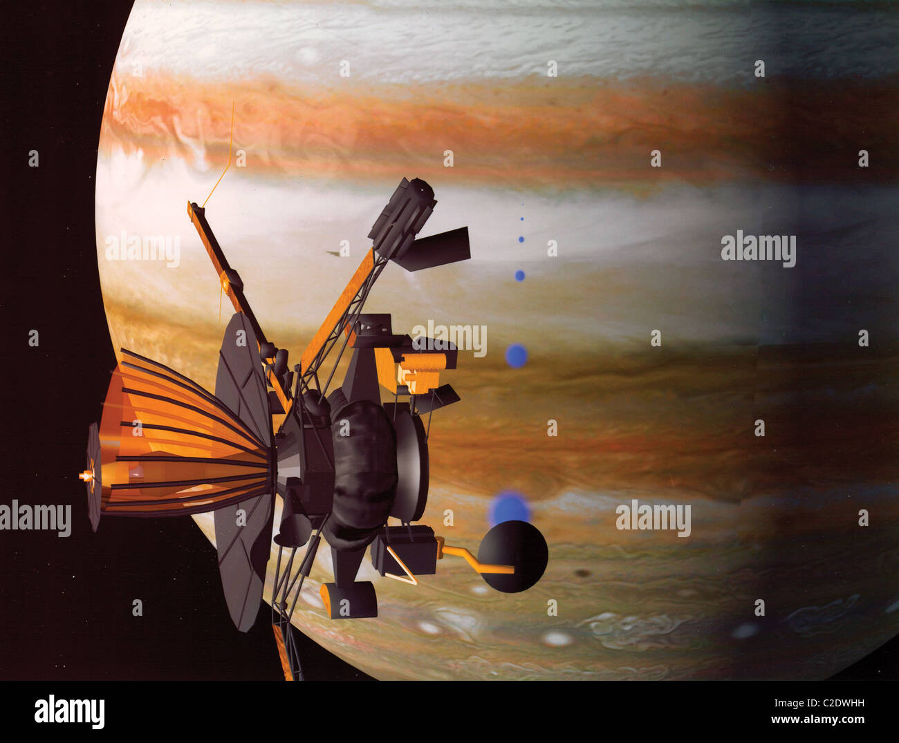 Vehículo orbital Galileo a Júpiter Foto de stock