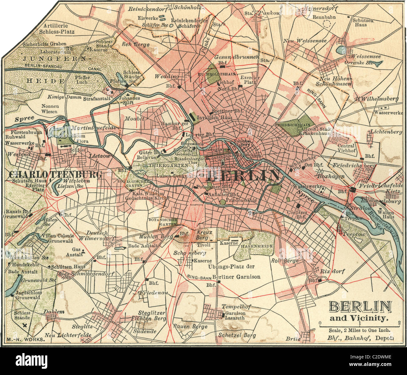 Mapa de Berlín Foto de stock