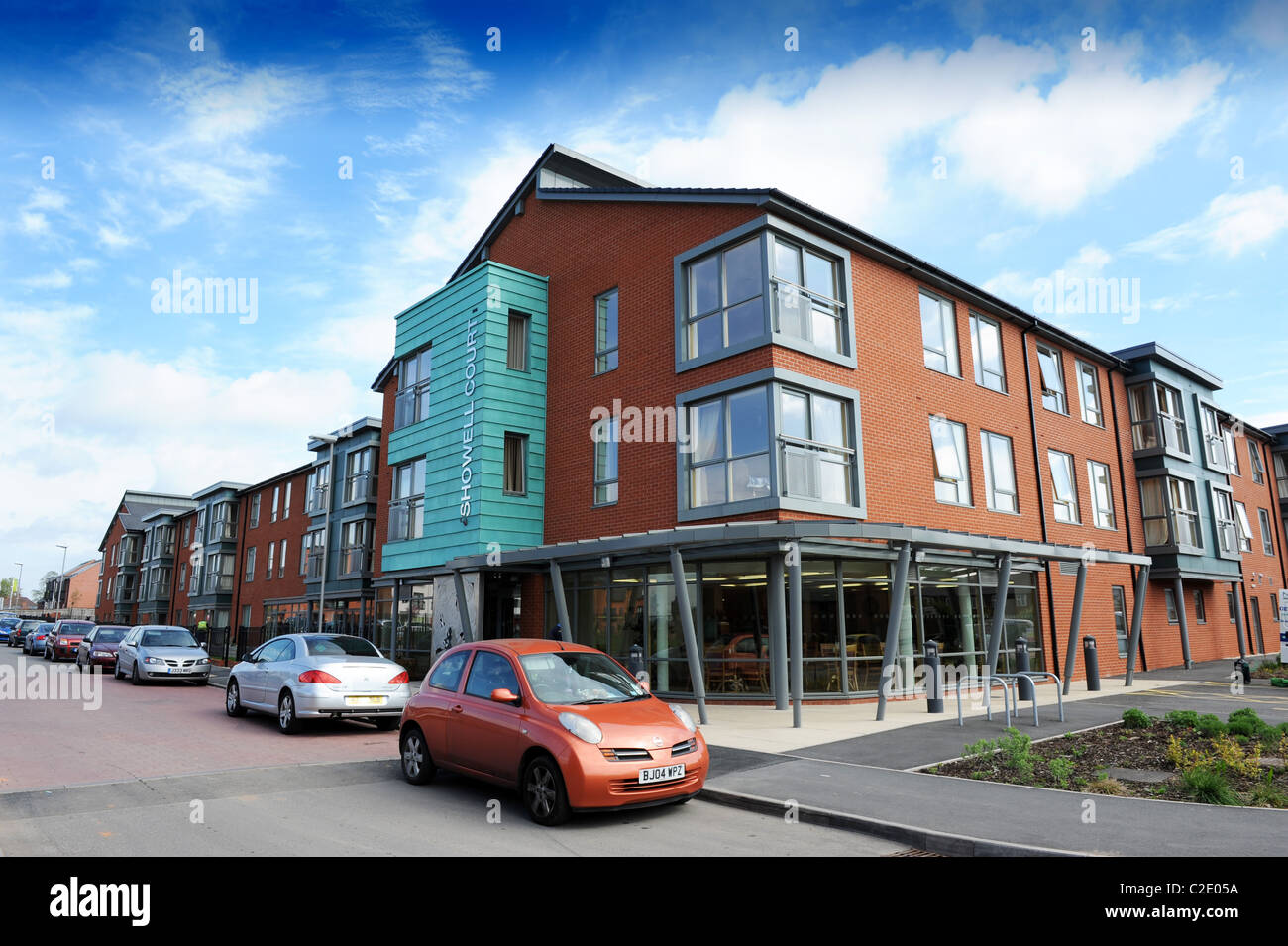 Corte Showell plan de vivienda protegida en la colina baja, Wolverhampton Foto de stock