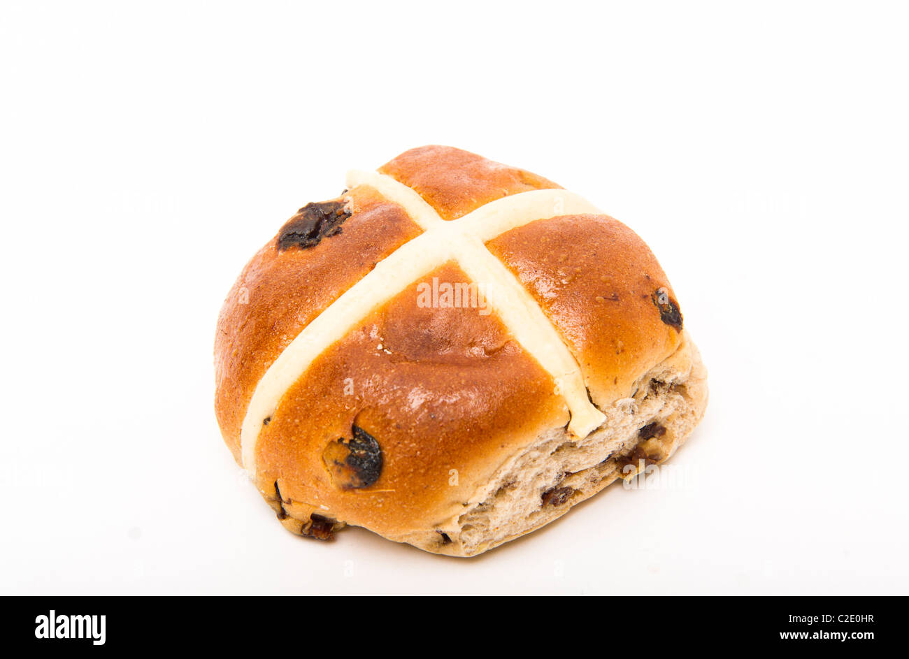 La Pascua hot cross bun Foto de stock