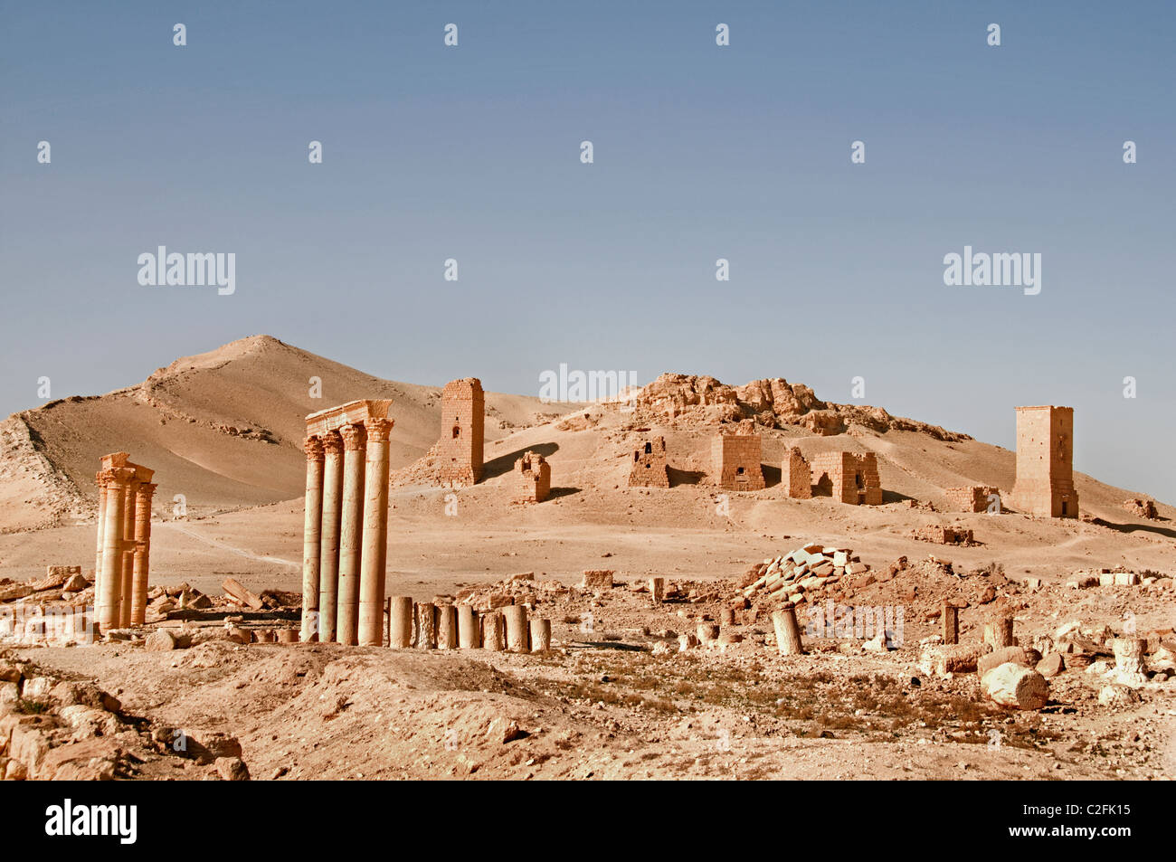 Valle de torre tumba tumbas 2 céntimos Palmira Siria Siria Foto de stock