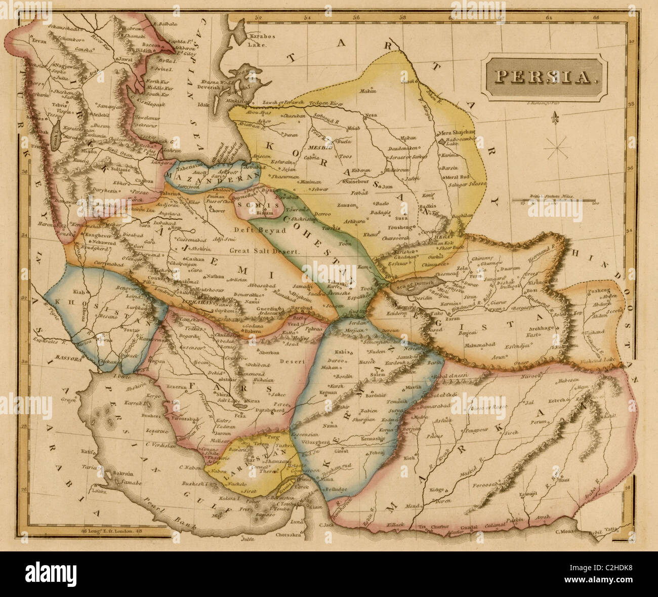 Persia - Irán - 1817 Foto de stock