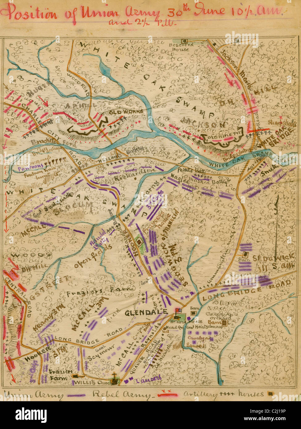 La batalla de la granja de Frazier de Glendale o la batalla de Pantano