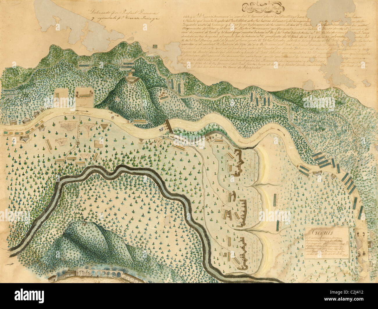 La batalla de Cerro Gordo 1847 guerra entre México Fotografía de