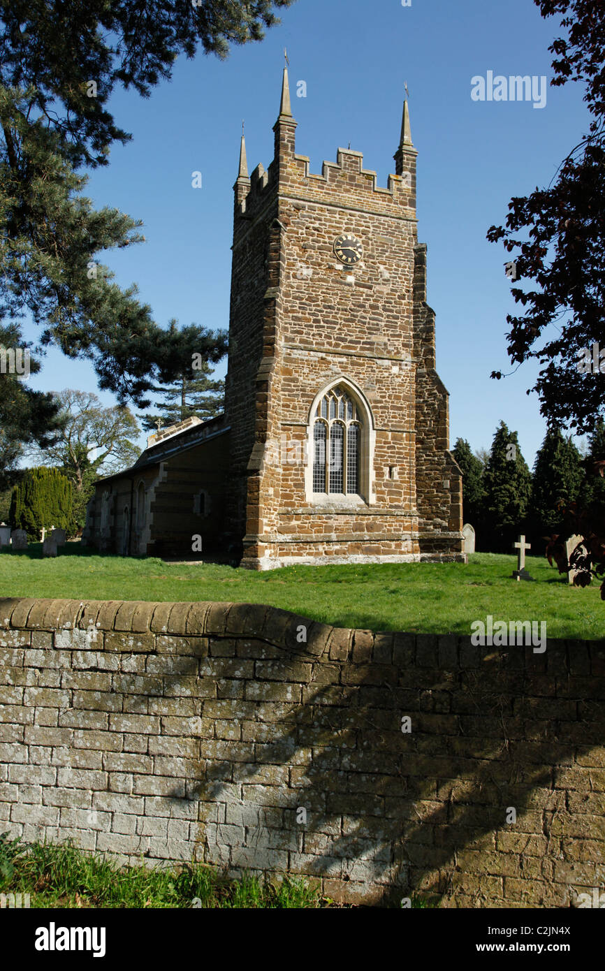 Iglesia de Santa María la Virgen Everton Bedfordshire Foto de stock