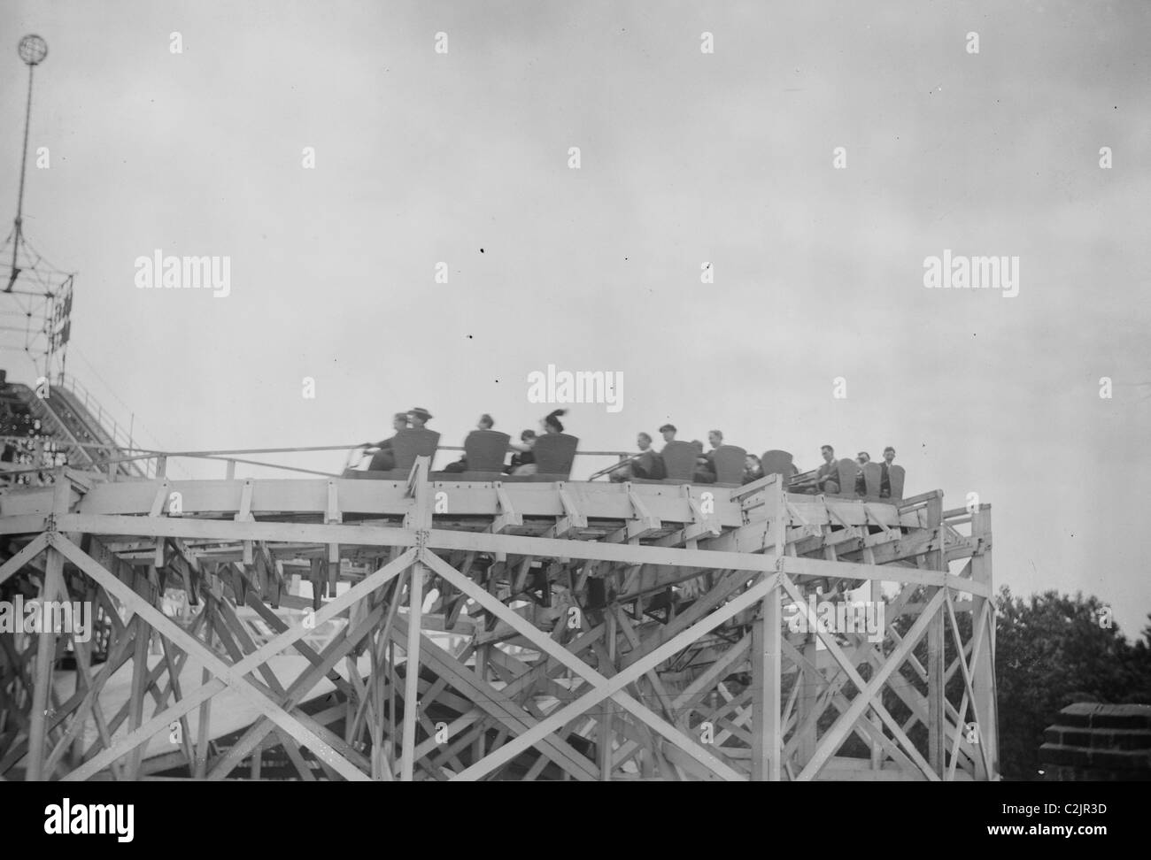 Coney Island Roller Coaster Ride Foto de stock