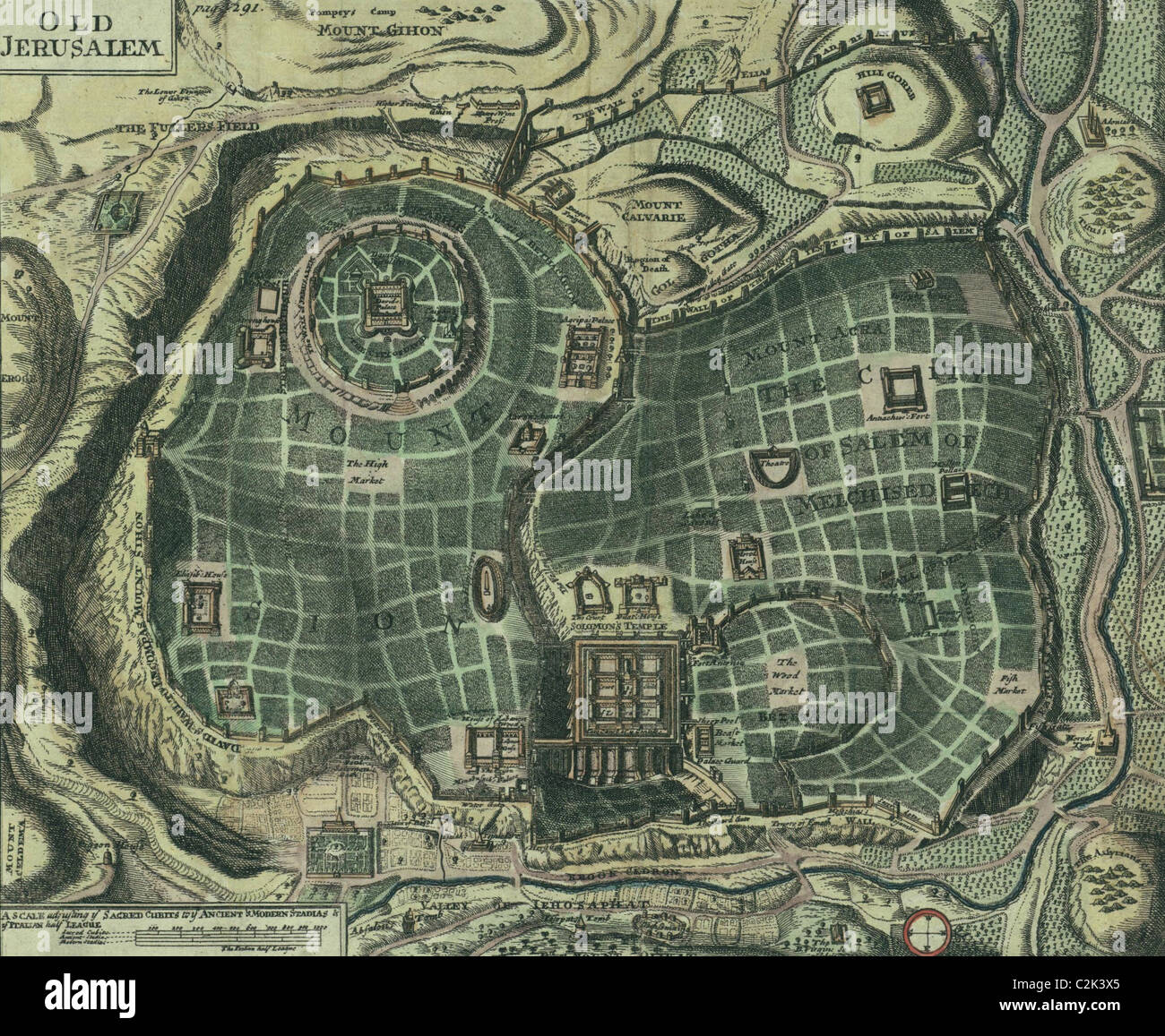 Mapa Antiguo De Jerusal N Fotograf A De Stock Alamy