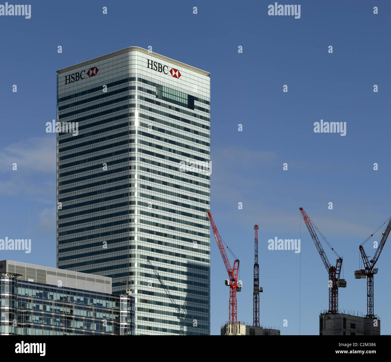 Torre HSBC, 8 Canada Square, Canary Wharf, los Docklands de Londres. Foto de stock