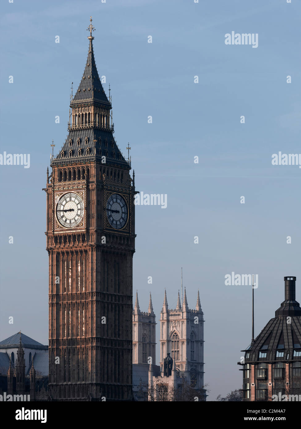 El Big Ben, las Casas del Parlamento, en Westminster, Londres. Foto de stock