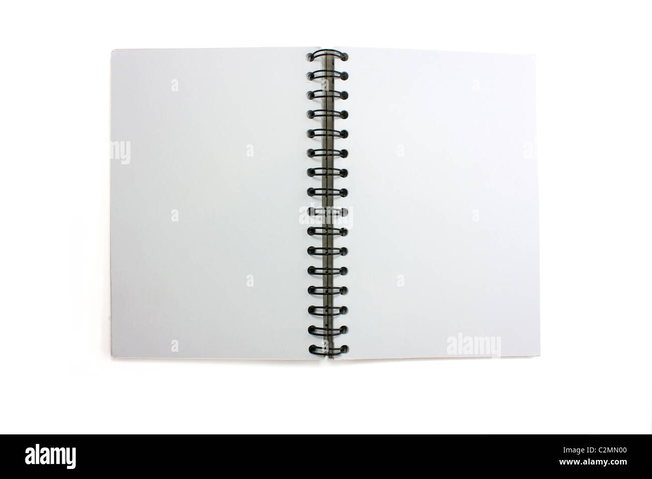 Foto de un cuaderno con lomo wirobound aislado Foto de stock