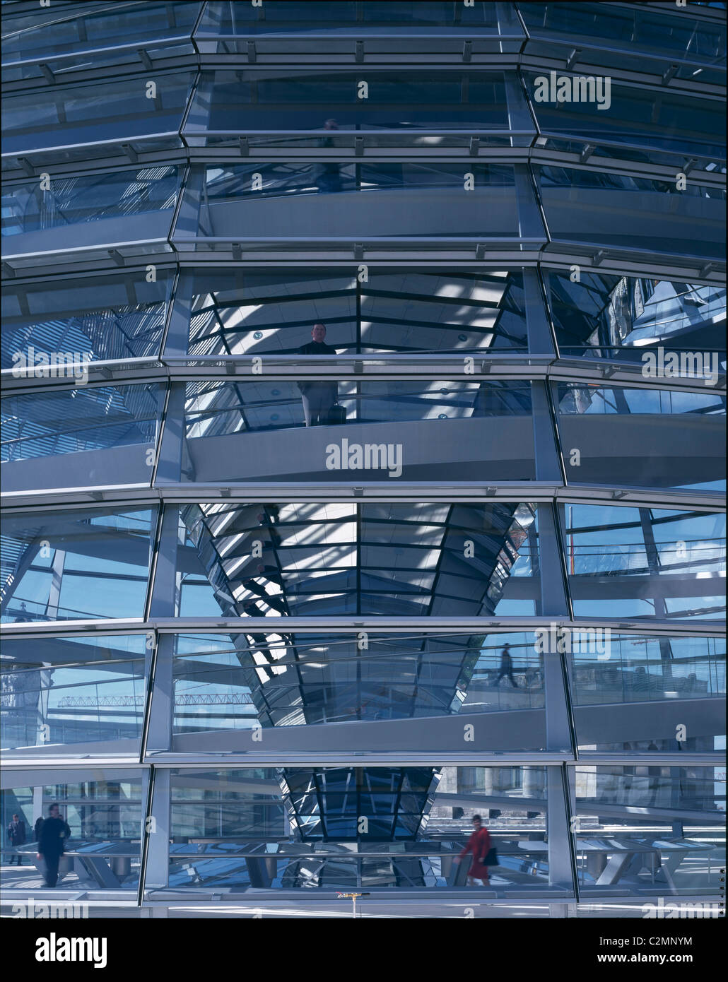 Reichstag, Platz der Republik, Berlín, cúpula y sunscoop Foto de stock