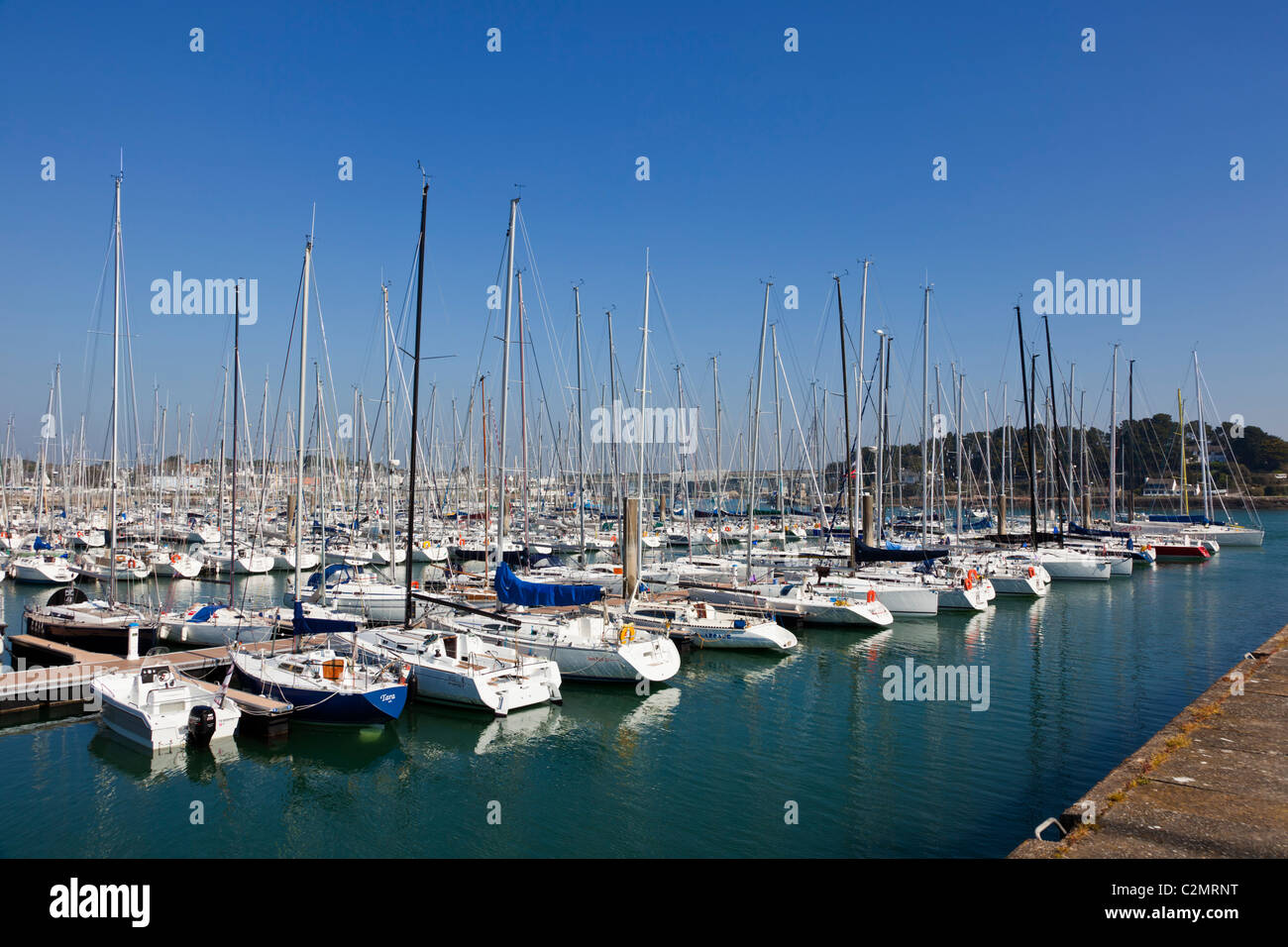 Marina de La Trinité-sur-Mer Harbor, Morbihan, Bretaña, Francia, Europa Foto de stock
