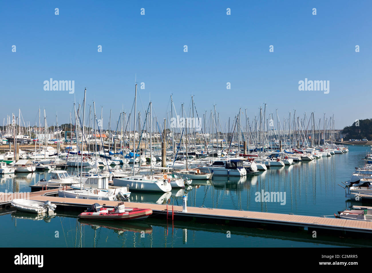Puerto de La Trinité-sur-Mer, Morbihan, Bretaña, Francia, Europa Foto de stock