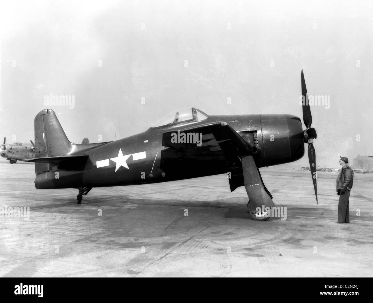 Grumman XF8F-1 aviones Bearcat Foto de stock