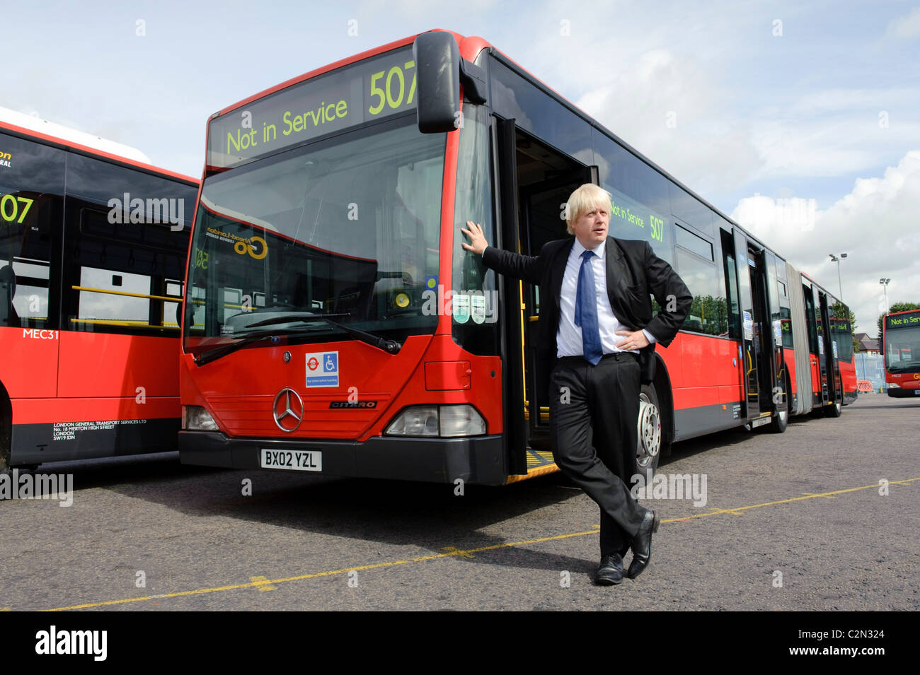 El Alcalde de Londres, Boris Johnson Foto de stock
