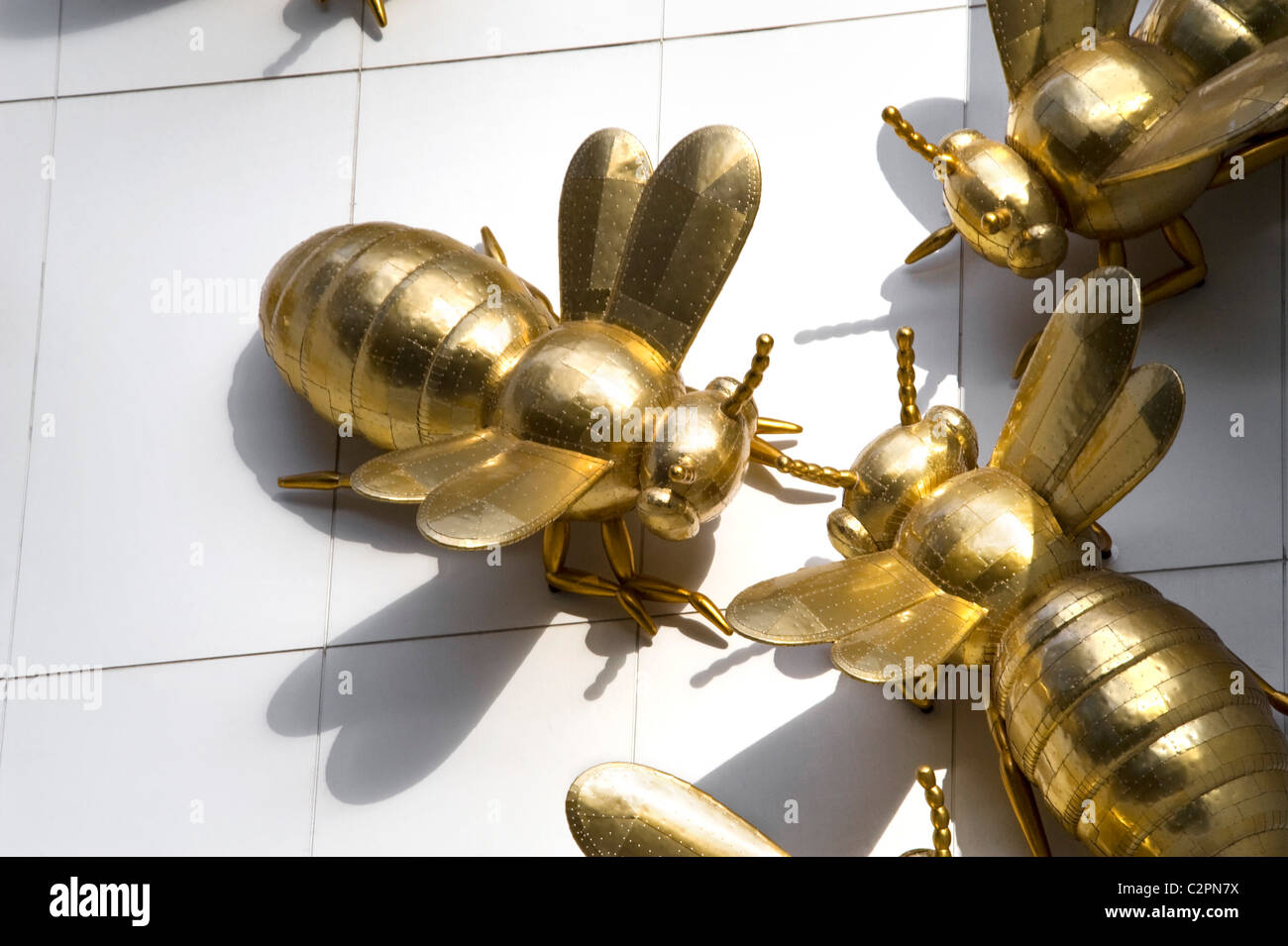 Torre Eureka de Melbourne - Australia - abejas de oro. Foto de stock