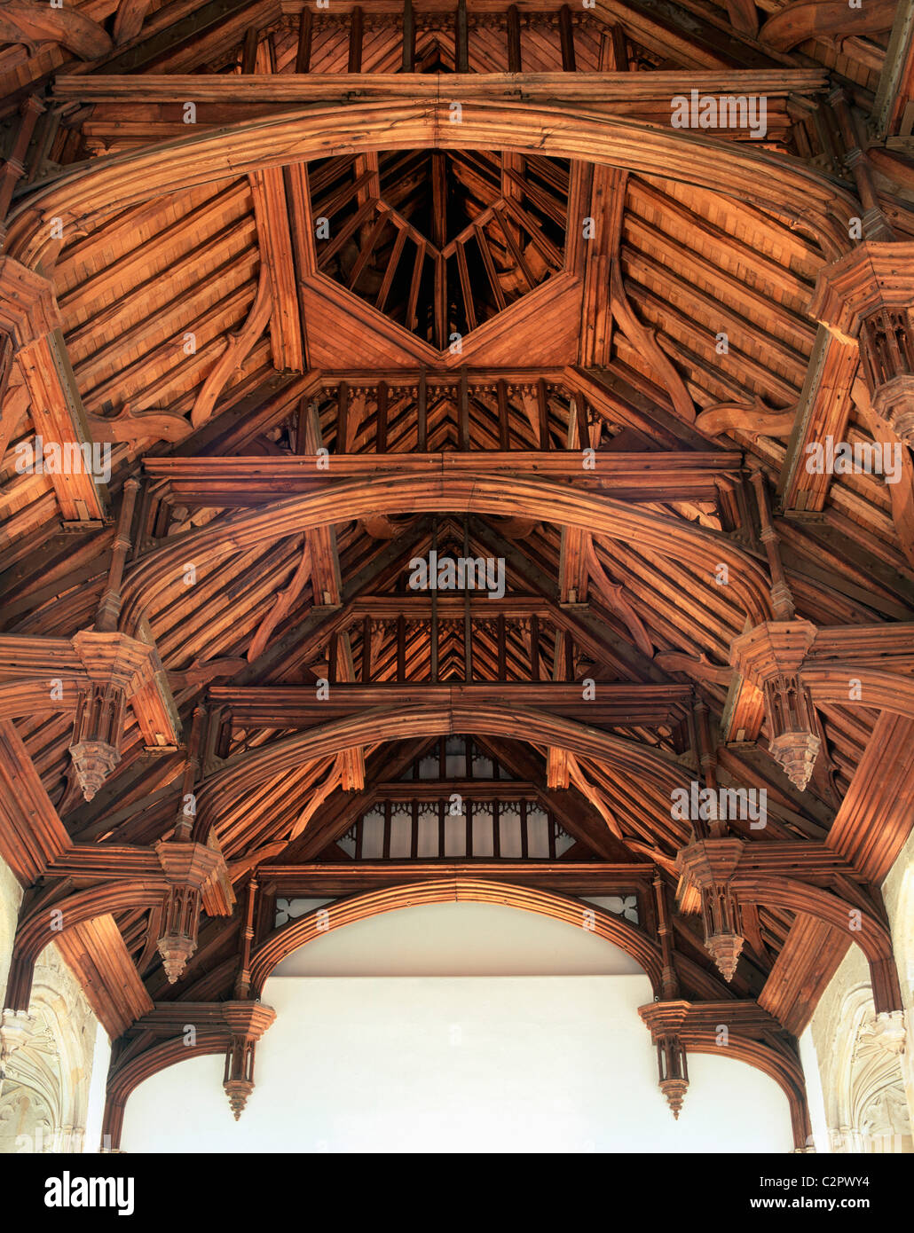 Eltham Palace. Techo Hammerbeam en el Gran Salón. Construido por Edward
