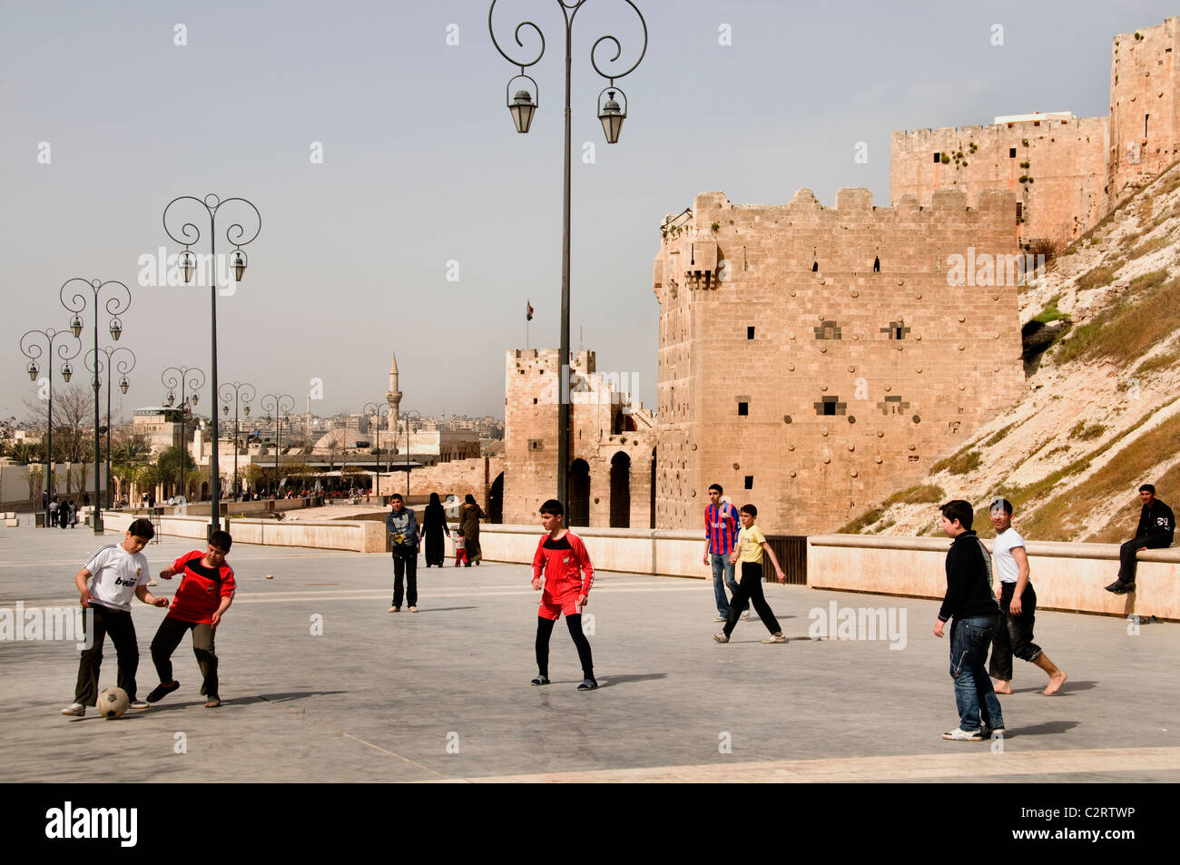 La ciudad de Aleppo, Siria Siria Oriente Medio Foto de stock