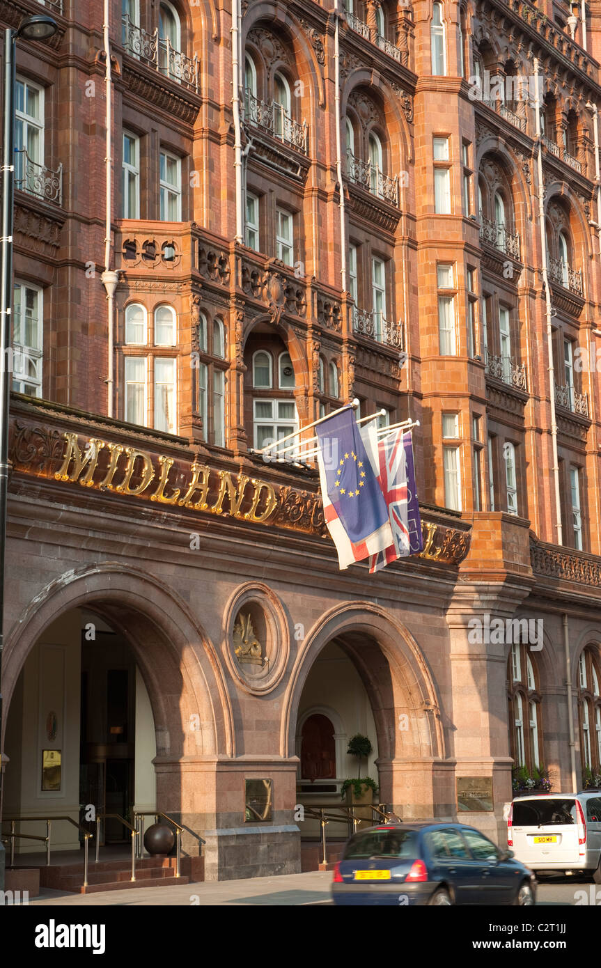 El Hotel Midland, de Manchester. Inaugurado en 1903, el edificio de Grado II . Foto de stock