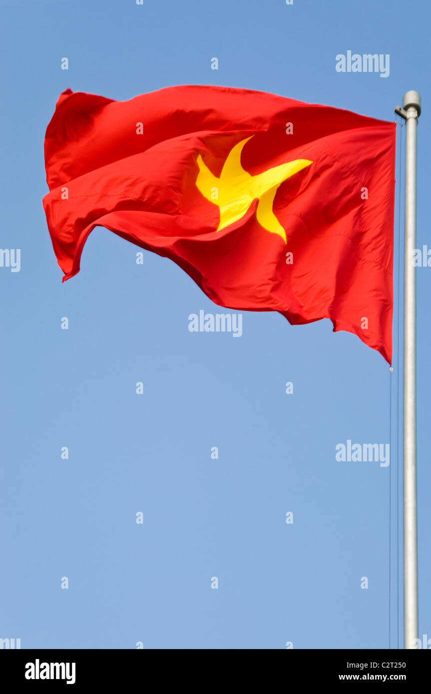 images Bandera Roja Con Una Estrella Amarilla En El Centro https www alamy es foto vertical cerca del c d sao vang bandera roja con una estrella amarilla bandera nacional de vietnam desde 1945 contra el cielo azul 36178604 html