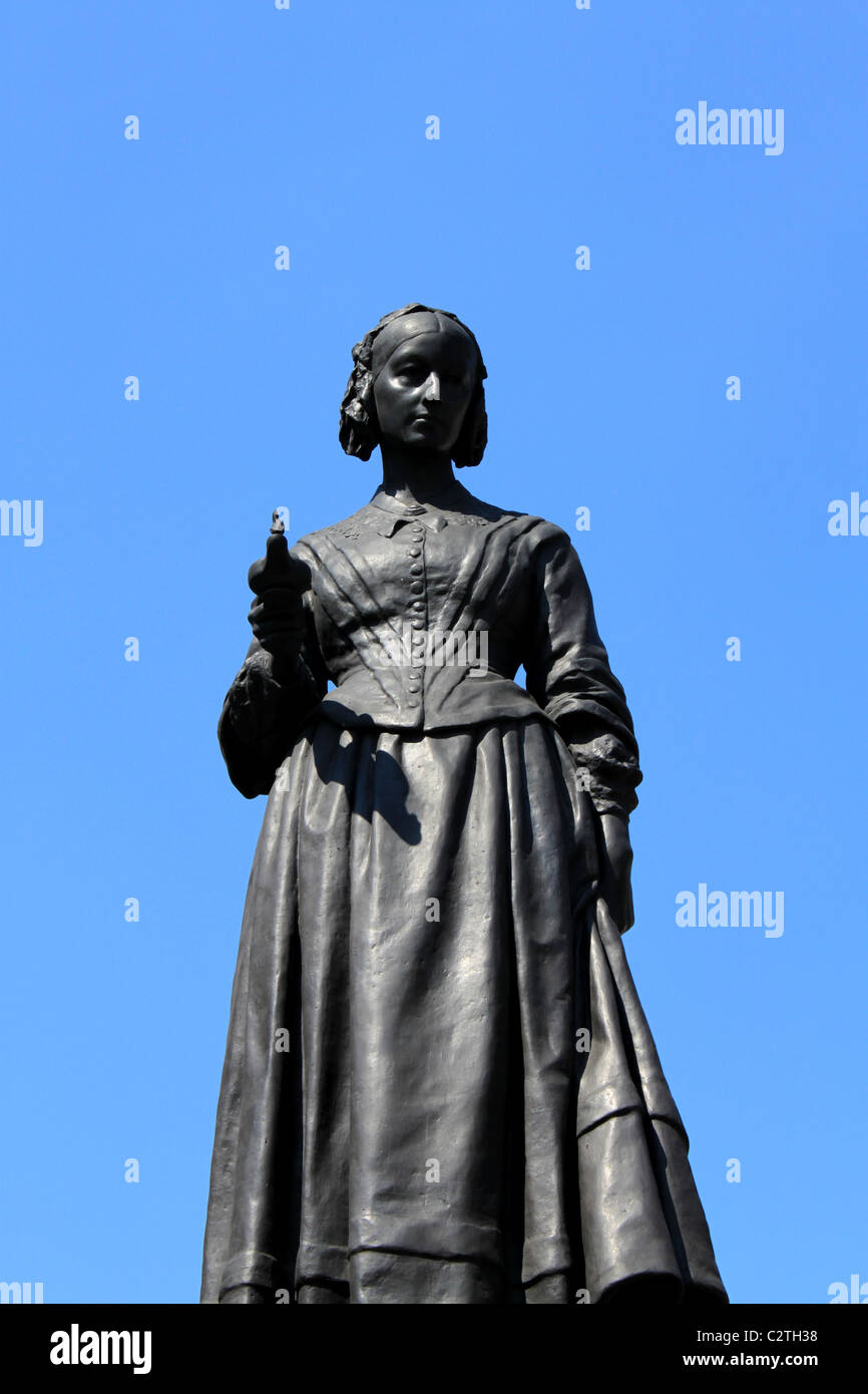 Estatua de Florence Nightingale, Waterloo Place, Londres, Reino Unido. Foto de stock