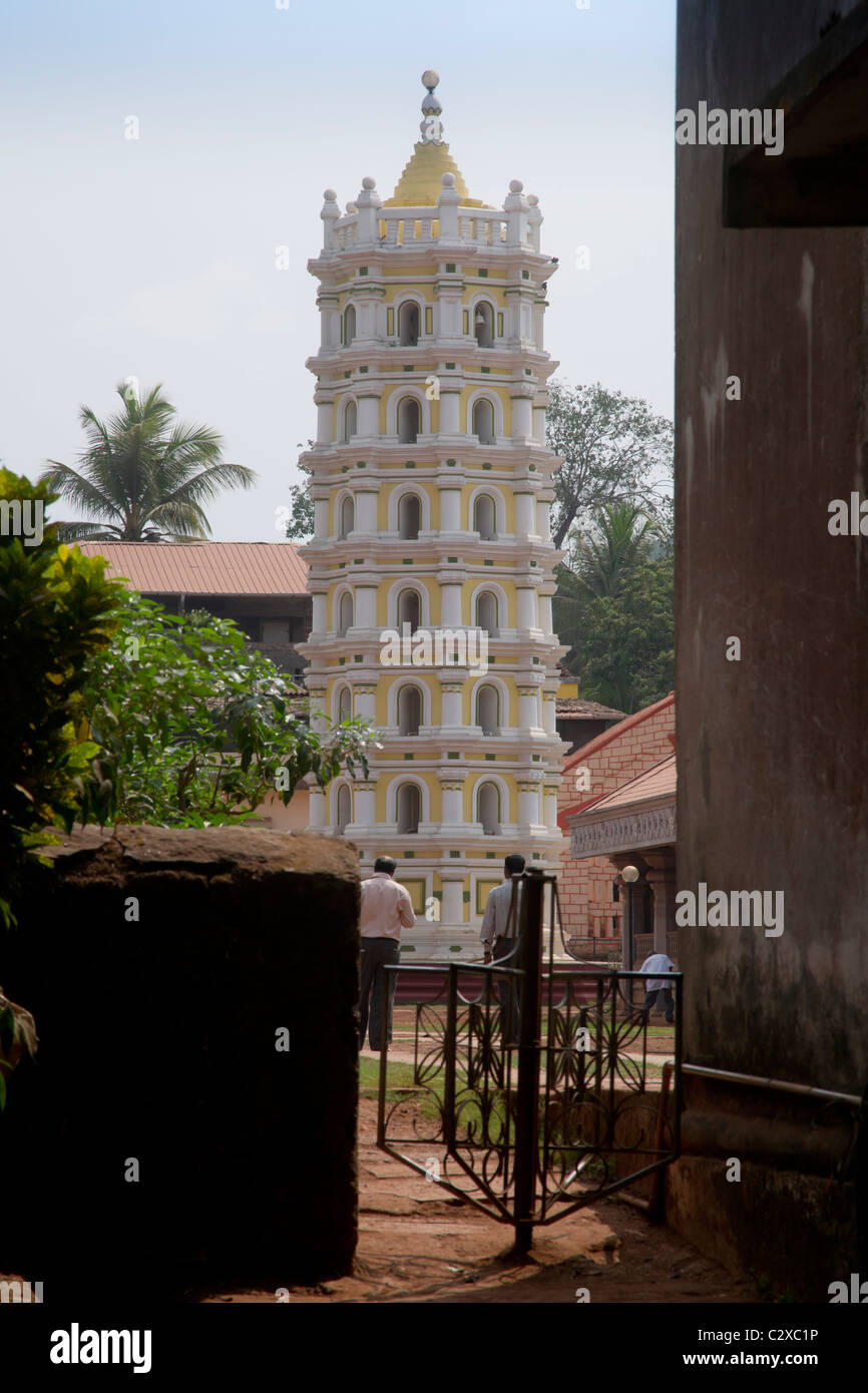 En Ponda Mahalsa Templo dedicado a la diosa de la riqueza y la prosperidad. Foto de stock