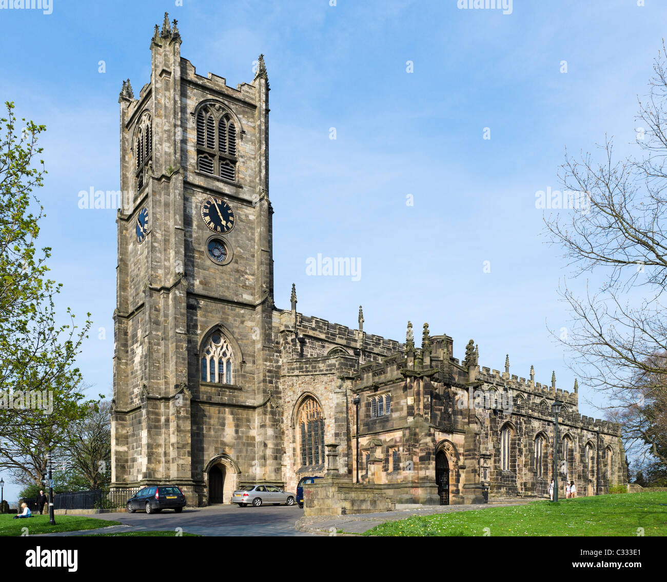 La Iglesia Prioral de Santa María junto al castillo, Lancaster, Lancashire, UK Foto de stock
