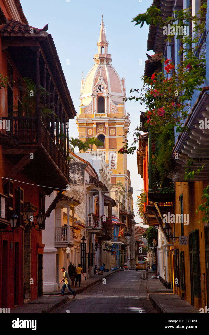 La Catedral de la ciudad de Cartagena de Indias, Colombia Foto de stock