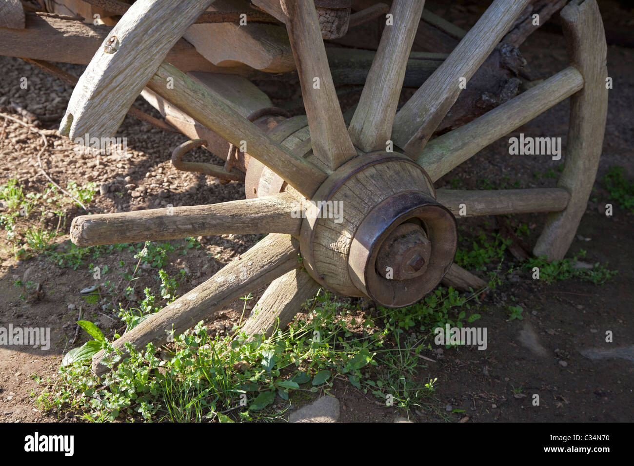 Great Smoky Mountains National Park, Tennessee - Rotura Wagon Wheel. Cades Cove. Foto de stock