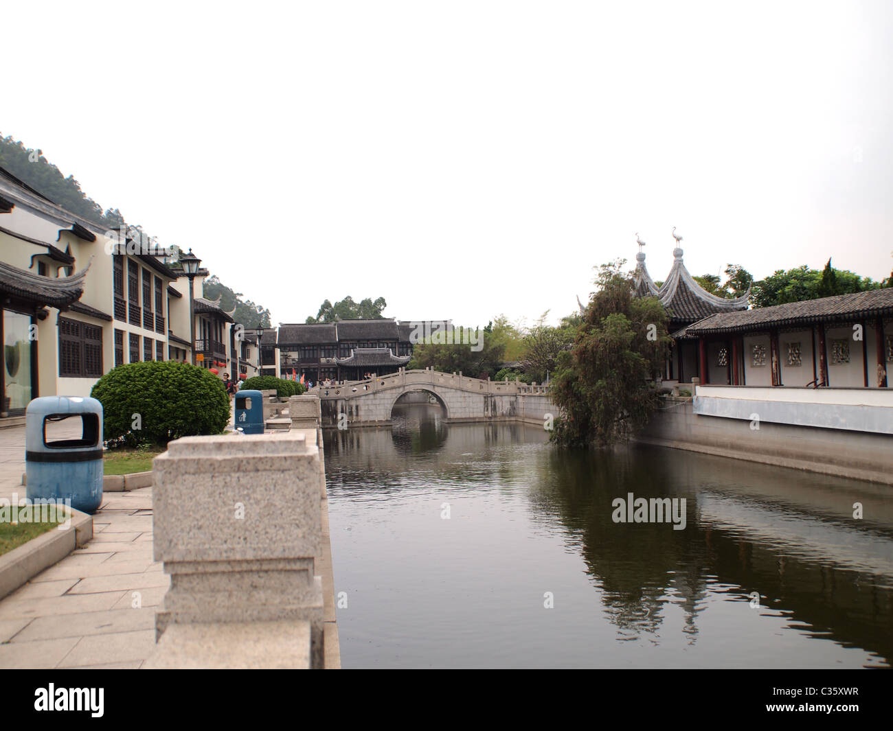 La arquitectura tradicional china, Qingyuan, Guangdong, China Foto de stock