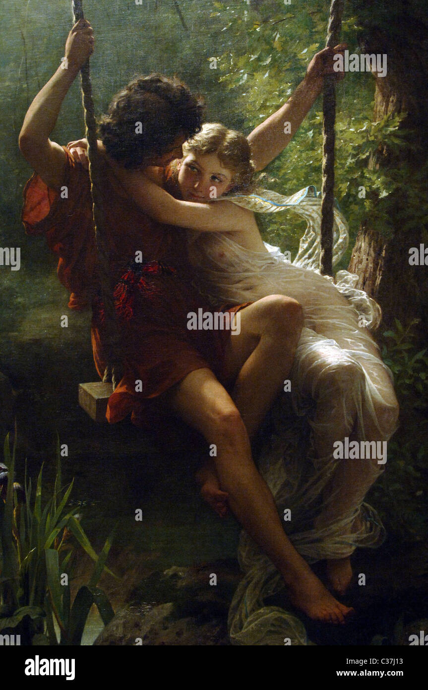 Pierre Auguste Cot (1837-1883). El pintor francés. La primavera de 1873. Óleo sobre lienzo. Museo Metropolitano. Nueva York. Estados Unidos. Foto de stock