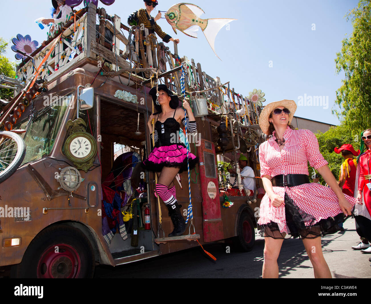 El Doo Dah Parade, Pasadena, California, EE.UU. Foto de stock