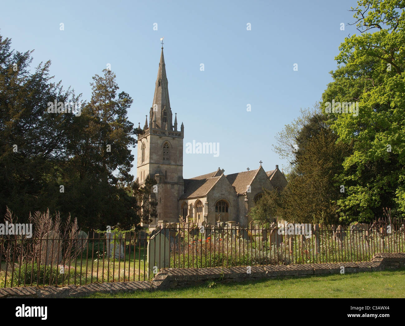La iglesia de St Bartholomew Corsham Wiltshire, Inglaterra Foto de stock