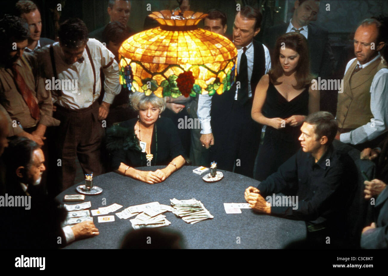 EDWARD G. Robinson, Joan Blondell, Karl Malden, ANN-MARGRET, Steve MCQUEEN, EL CINCINNATI KID, 1965 Foto de stock
