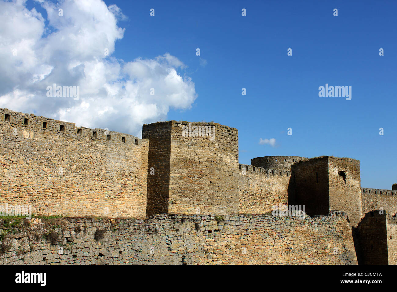 Las murallas de la fortaleza, Belgorod-Dnestrovskiy, Ucrania Foto de stock