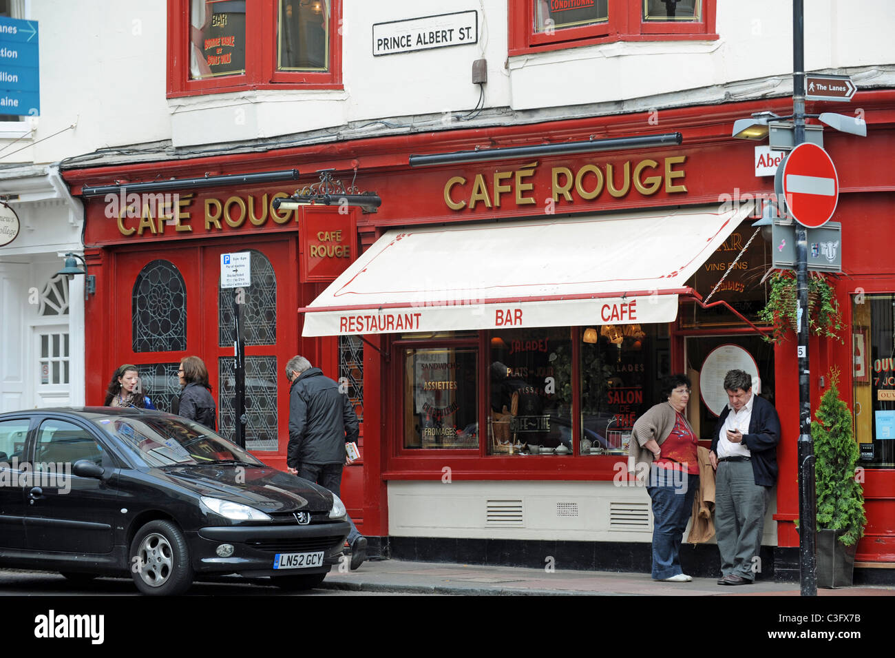 Restaurante Café Rouge en el centro de la ciudad de Brighton Reino Unido - ahora cerrado Foto de stock