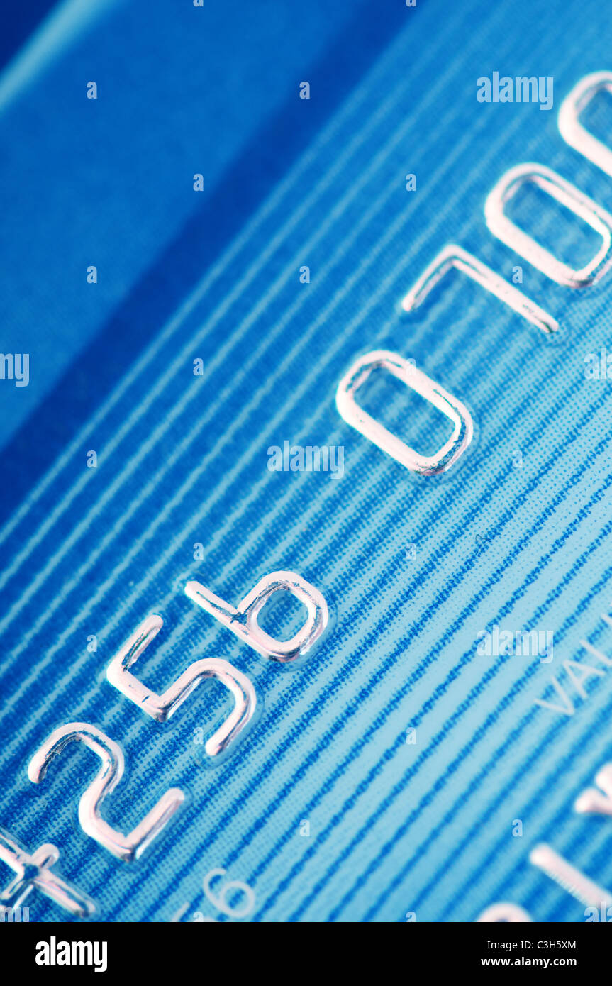 Antecedentes financieros de una tarjeta de crédito Foto de stock