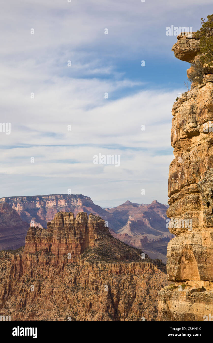Vista desde el Cañón a lo largo del borde sur del Parque Nacional Gran