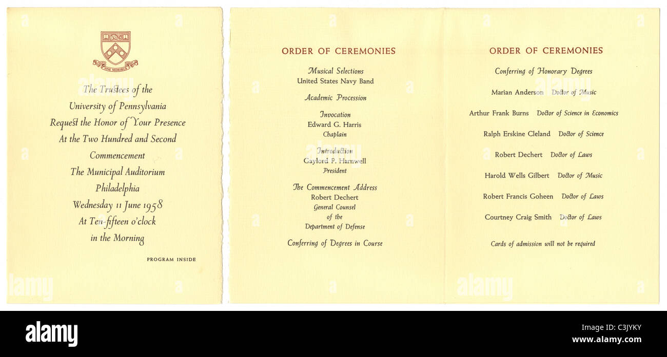 La Universidad de Pensilvania, Filadelfia, en 1958, el de