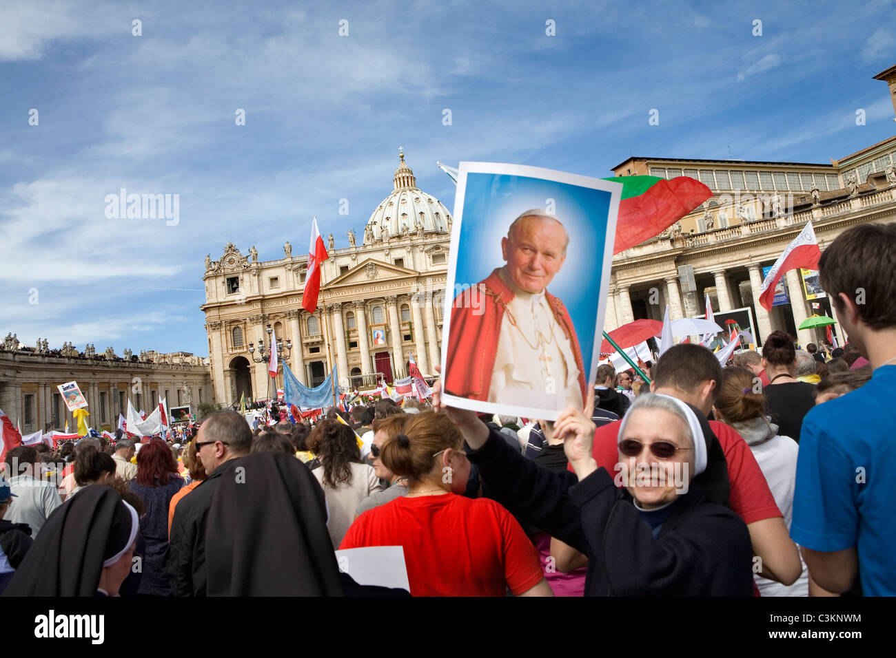 Juan Pablo II Beatificación Foto de stock