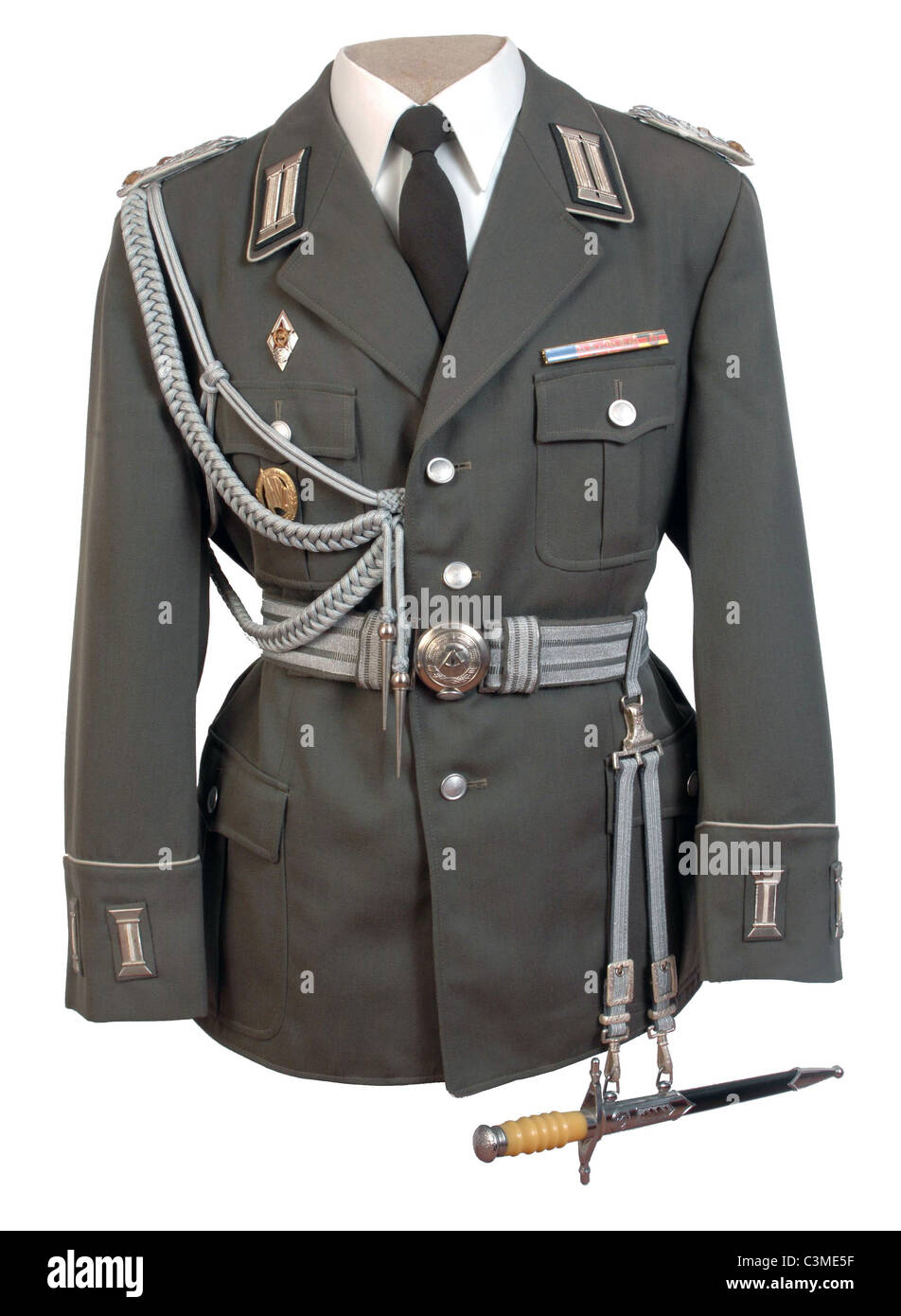Alemania oriental oficiales del ejército nacional del pueblo deber túnica. NVA. DDR Foto de stock