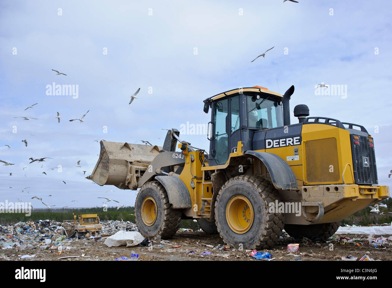 Gestión de residuos regional volcado en Nueva Brunswick, Canadá Foto de stock