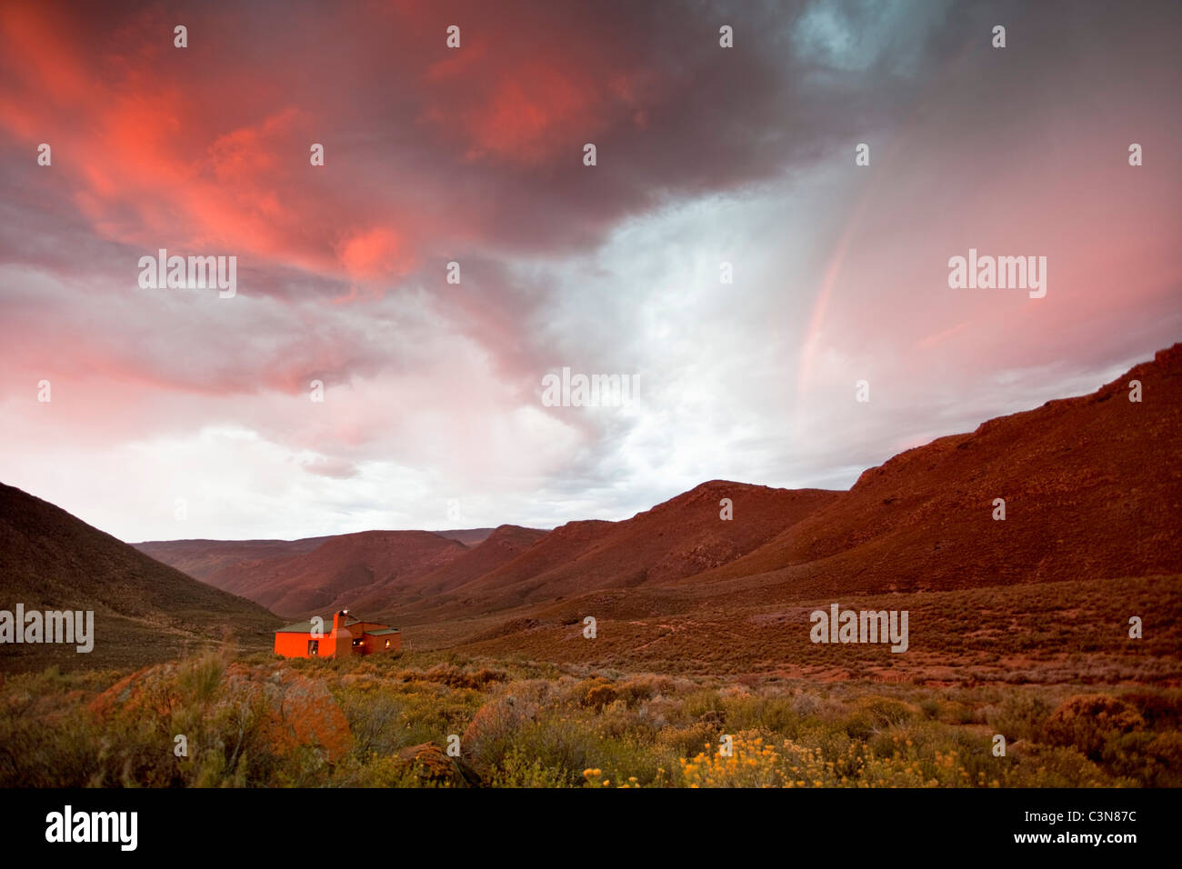 Sudáfrica, Western Cape, Montagu, Simonskloof retiro de montaña. Foto de stock