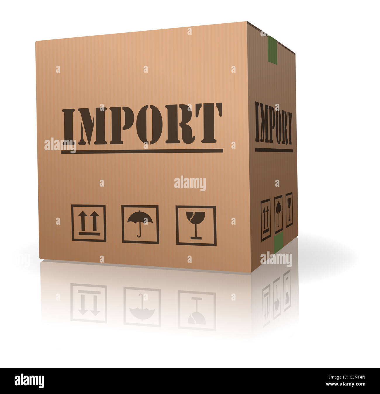 Importación de envíos internacionales de envío de paquetes comerciales  Fotografía de stock - Alamy