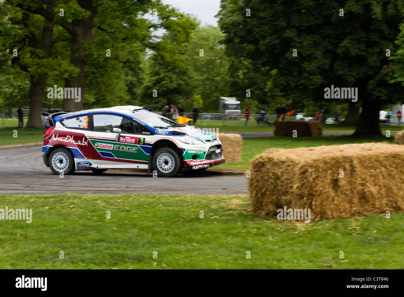 WRC con el Ford Fiesta. Foto de stock