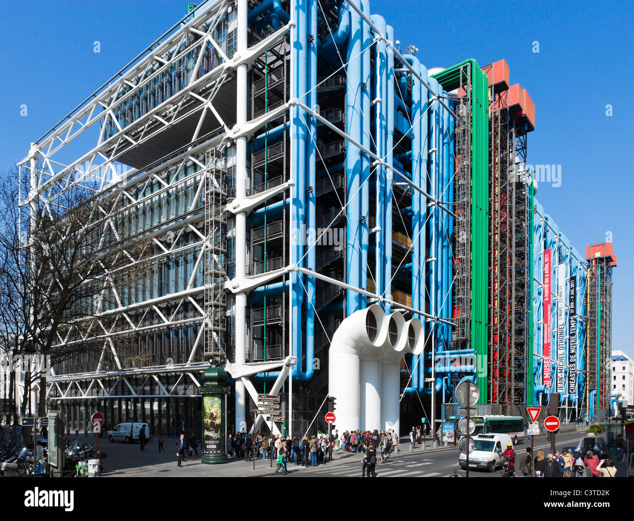 Centro Georges Pompidou, Beaubourg, distrito 4º arrondissement de París, Francia Foto de stock